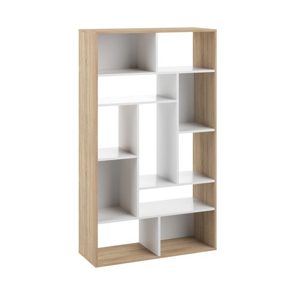 Bílá knihovna v dekoru dubu 91x163 cm Seoul - TemaHome-image-2