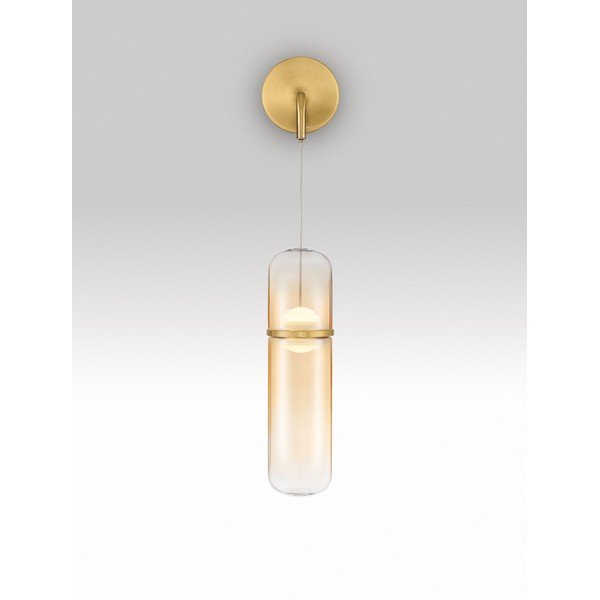 Skleněné LED stmívatelné nástěnné svítidlo ve zlaté barvě Norma – Nova Luce-image-4