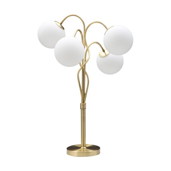 Stolní lampa Mauro Ferretti Glamy v bílé a zlaté barvě
