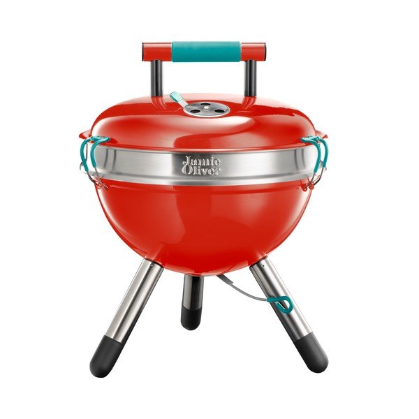 Menší červený přenosný gril Jamie Oliver