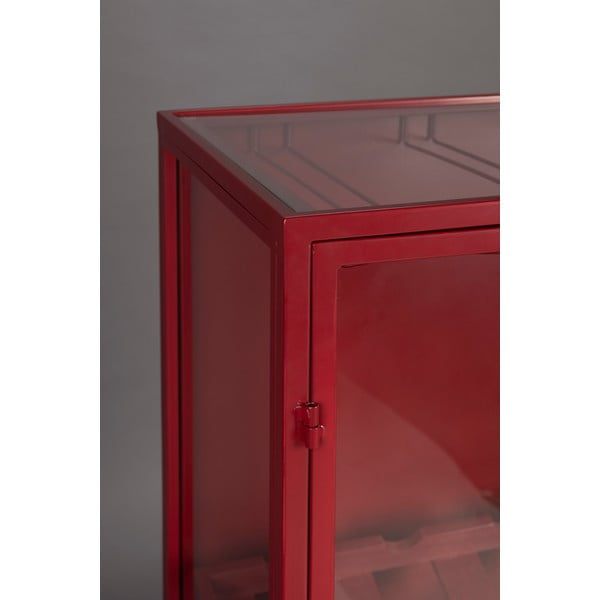 Červená kovová vinotéka počet lahví 10, 65x103x35 cm Mori – Dutchbone-image-3