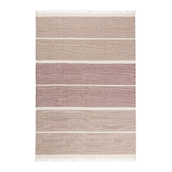 Růžový ručně tkaný vlněný koberec Linie Design Reita, 140 x 200 cm