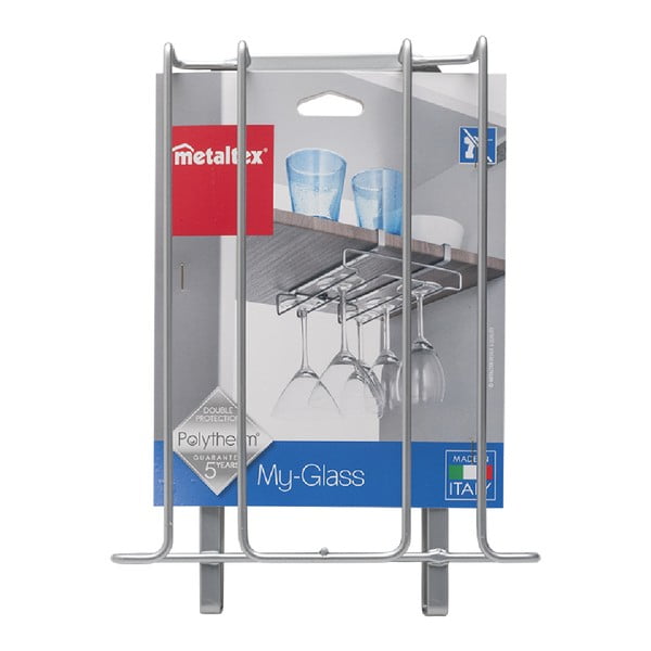 Závěsný držák na 8 skleniček Metaltex Glass, délka 20 cm-image-3