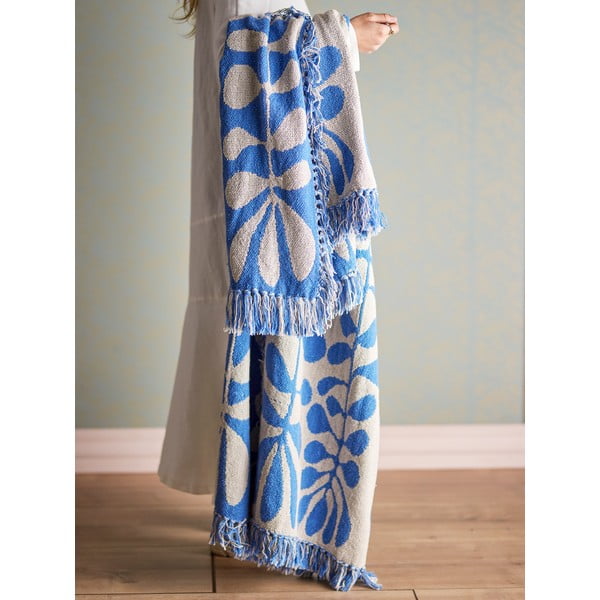 Modrá deka 130x160 cm Nevine – Bloomingville-image-1