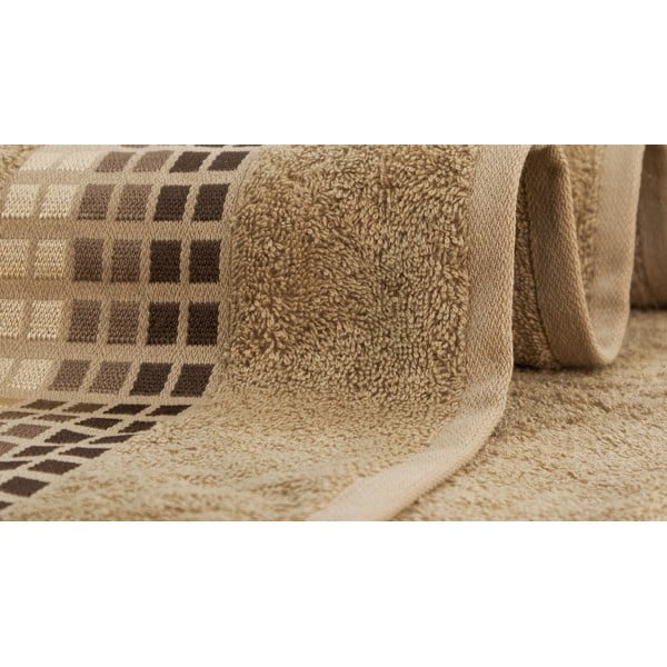 Hnědý bavlněný ručník 50x100 cm Darwin – My House-image-3