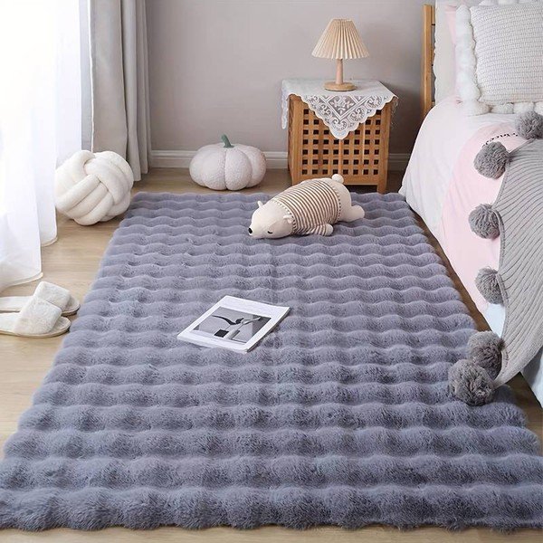 Antracitový pratelný koberec 150x230 cm Bubble Anthracite – Mila Home-image-1