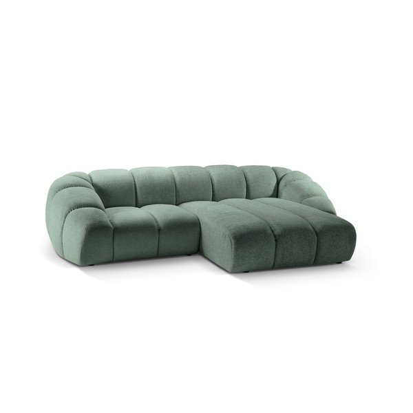 Světle zelená rohová pohovka (pravý roh) Diana – Micadoni -image-2