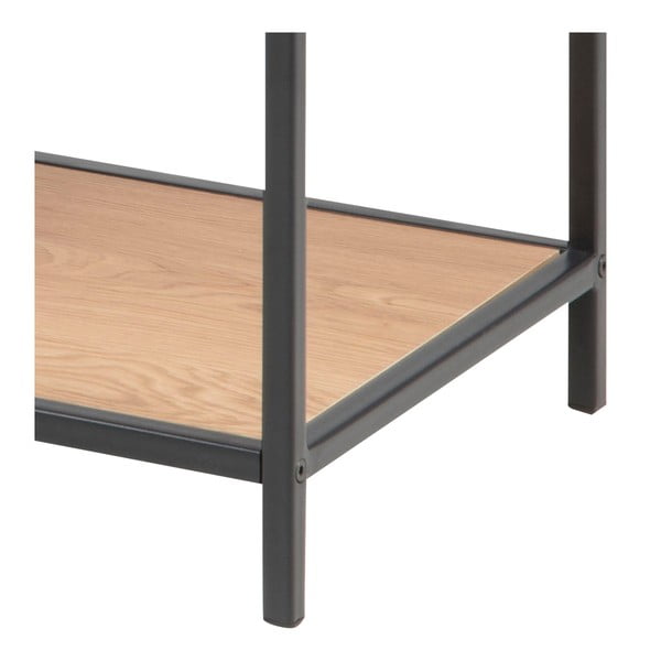 Černá/přírodní knihovna v dekoru dubu 114x78 cm Seaford – Actona-image-4