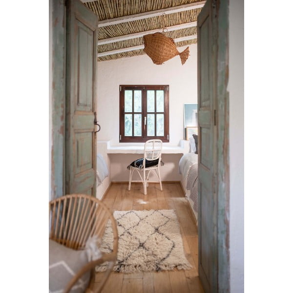 Krémový pratelný ručně tkaný vlněný koberec 80x140 cm Berber Soul – Lorena Canals-image-4