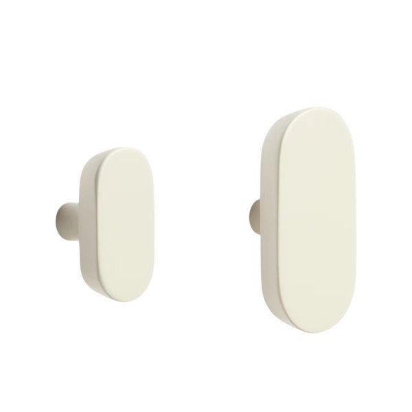 Krémové nástěnné háčky v sadě 2 ks z bukového dřeva Arely – Kave Home