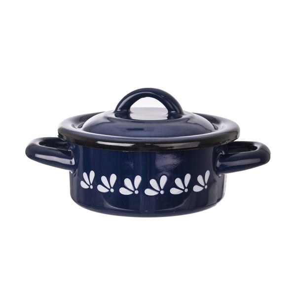 Modrá smaltovaná poklice Orion, ⌀ 14 cm-image-2