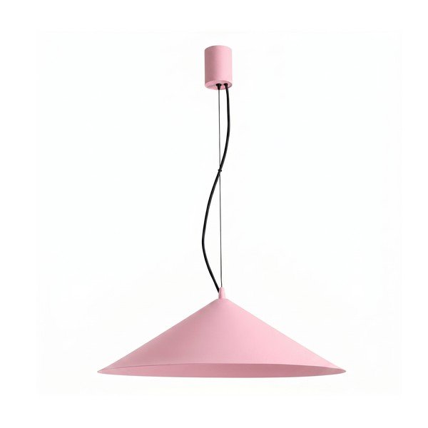 Růžové kovové LED závěsné svítidlo ø 50 cm FINT – Thoro