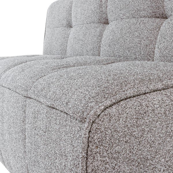 Světle šedá polstrovaná lavice z textilie bouclé Cluster – vtwonen-image-1