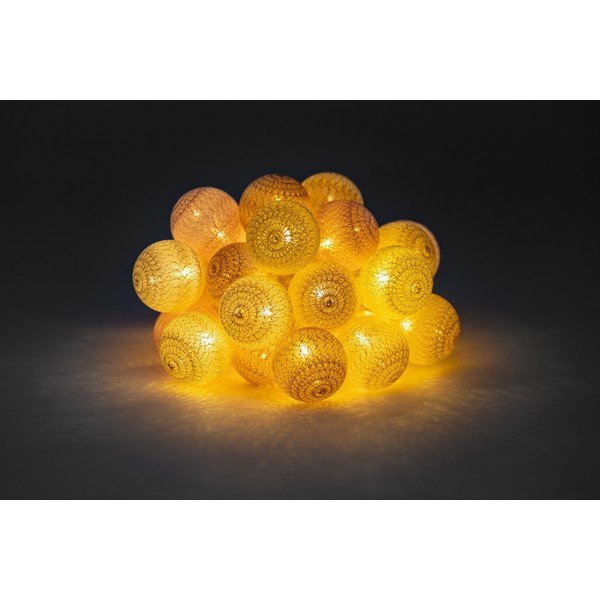 Béžovo-růžový světelný řetěz s LED žárovkami LUKKA, 30 světýlek-image-2