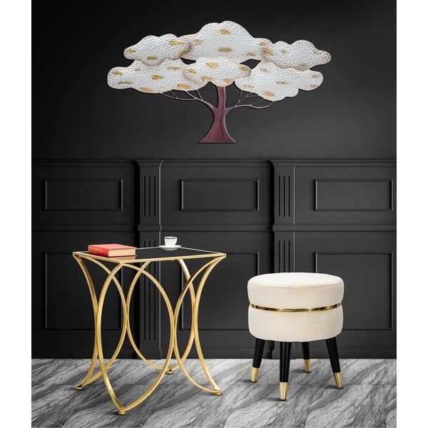 Krémová sametová podnožka Paris – Mauro Ferretti-image-1