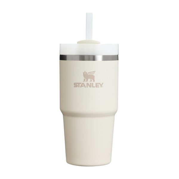 Krémová termoska s brčkem z nerezové oceli 600 ml Quencher H2.0 FlowState Tumbler Cream – Stanley