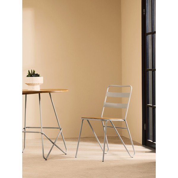 Šedá/v přírodní barvě jídelní židle z jilmového dřeva District – Premier Housewares-image-3