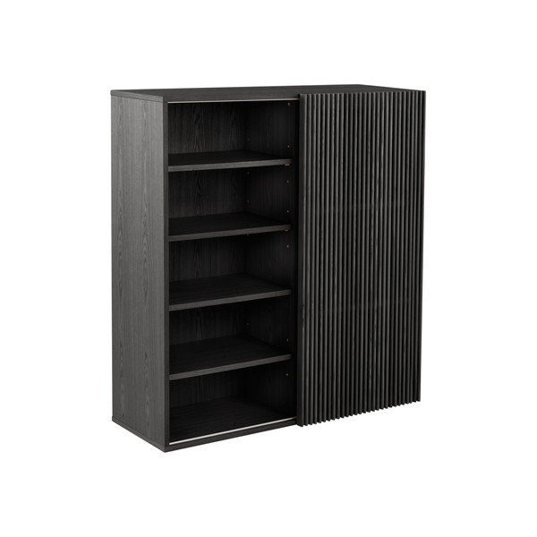 Černá předsíňová sestava v dekoru jasanu 110x120x40 cm Sion – Jotex