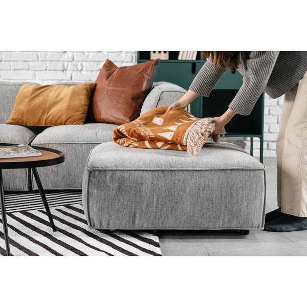 Světle šedý puf k modulární pohovce Bonami Selection Fairfield-image-1