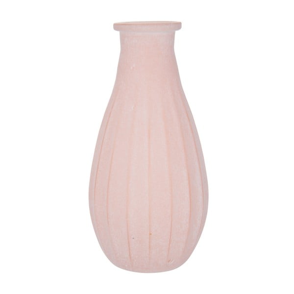 Skleněná váza Peach, výška 14 cm