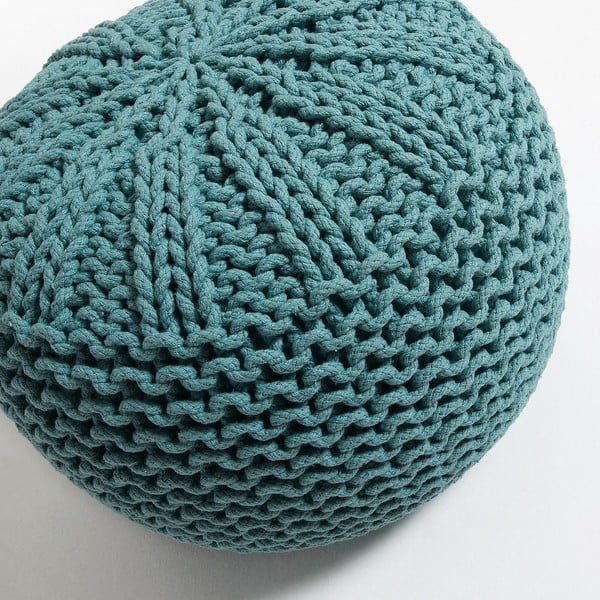 Tyrkysový sedací puf Kave Home Shore-image-1