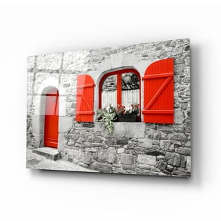 Skleněný obraz Insigne Red Door and Window