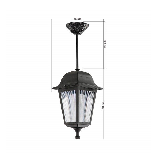 Černé závěsné venkovní svítidlo Homemania Decor Solange-image-3