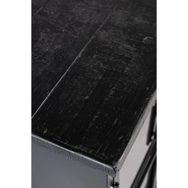 Černá kovová vitrína 65x105 cm Ferre – White Label-image-4