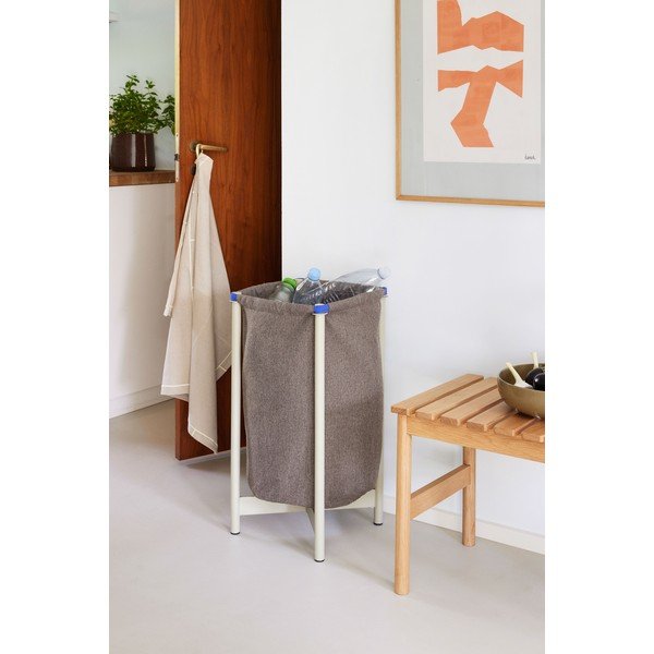 Béžový látkový koš na prádlo Pod – Hübsch-image-2