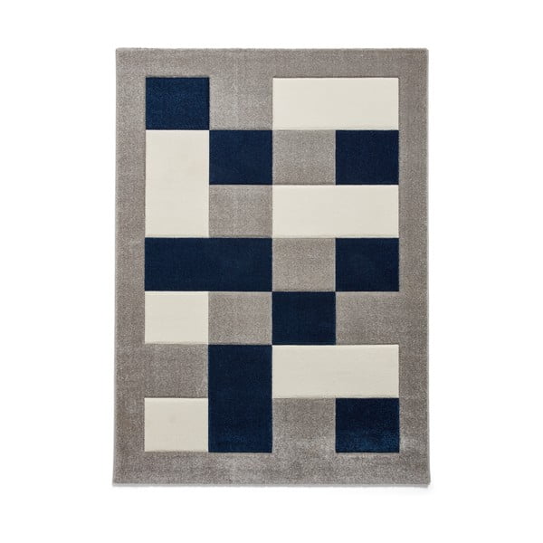 Modro-šedý koberec Think Rugs Brooklyn, 120 x 170 cm
