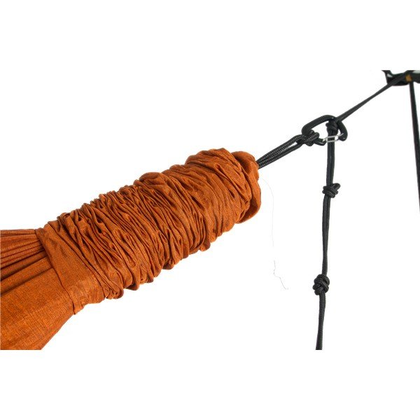 Oranžová houpací síť Descotis Bella, délka 420 cm-image-3