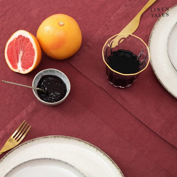 Lněný běhoun na stůl 40x200 cm Marsala – Linen Tales-image-1