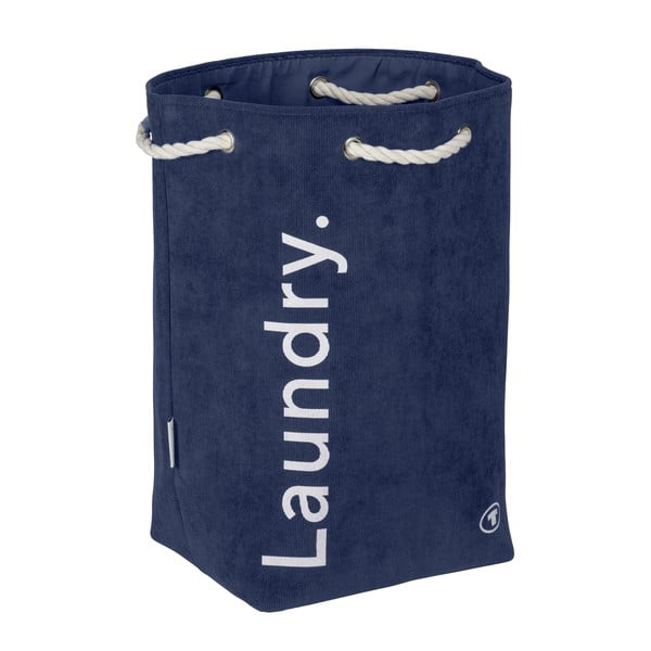 Tmavě modrý látkový koš na prádlo 35,5 l Tom Tailor – Wenko