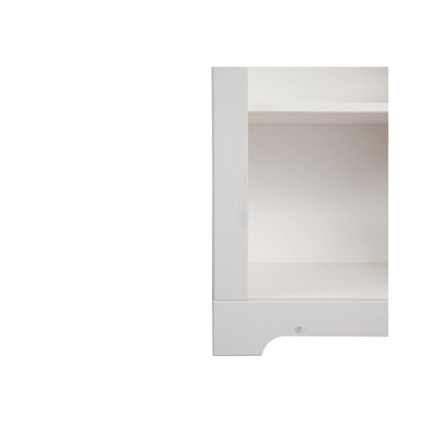 Bílá knihovna z borovicového dřeva 50x135 cm Cubrix – Støraa-image-4