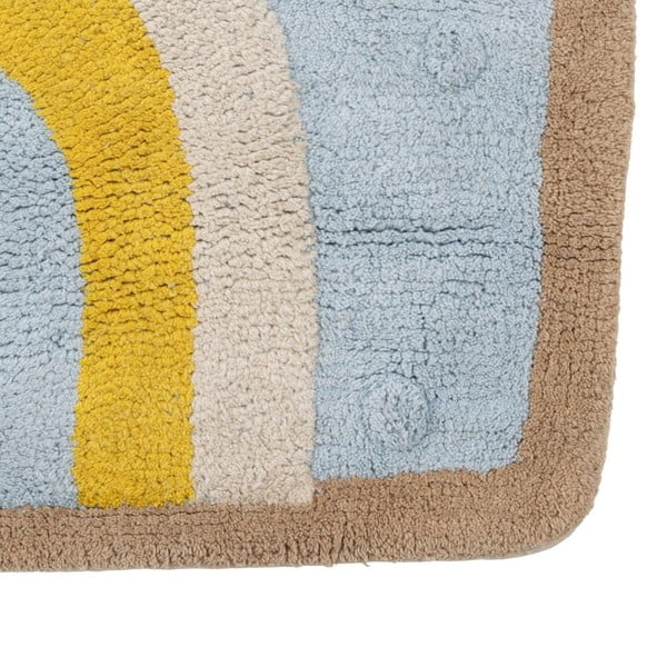 Světle modrý bavlněný dětský koberec 74x100 cm House – Ixia-image-4