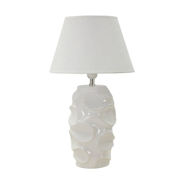 Bílá stolní lampa s textilním stínidlem (výška 52 cm) Warsaw – Mauro Ferretti