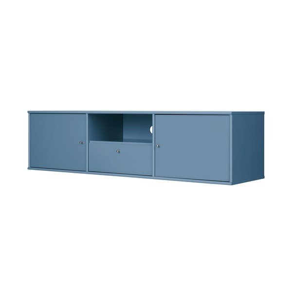 Modrý TV stolek 161x42 cm Mistral – Hammel Furniture-image-1
