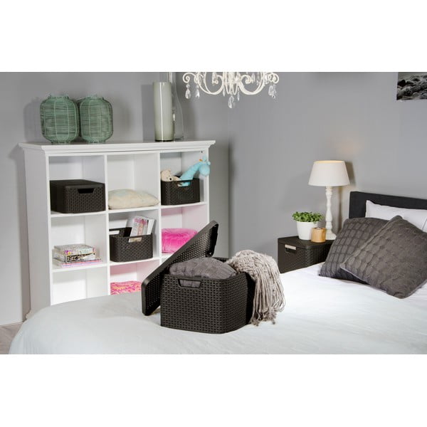 Šedý plastový úložný box s víkem 33x44,5x25 cm Style – Curver-image-1