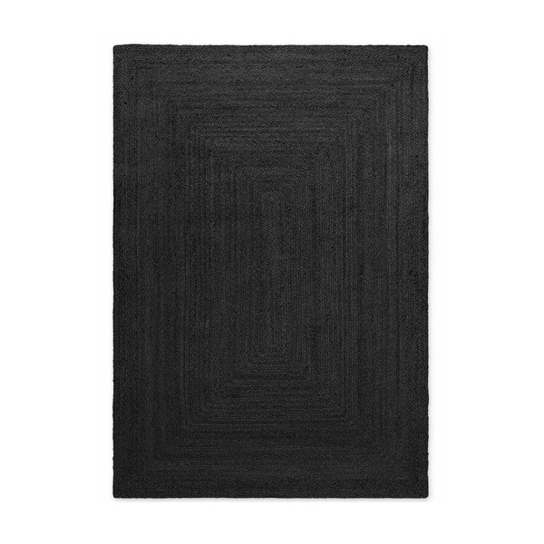 Černý oboustranný/ručně tkaný jutový koberec 200x300 cm Juno – Hanse Home-image-4