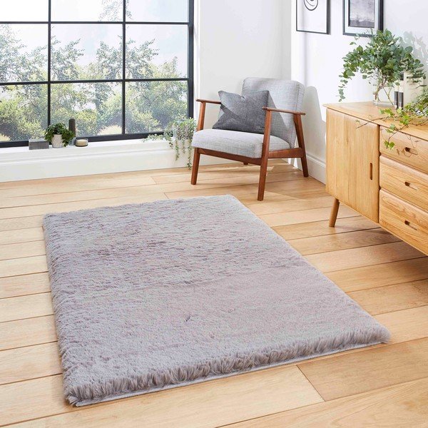 Šedý koberec 60x120 cm Super Teddy – Think Rugs-image-2