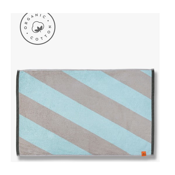 Koupelnová předložka z bio bavlny v mentolové barvě 50x80 cm Diagonal – Mette Ditmer Denmark-image-2