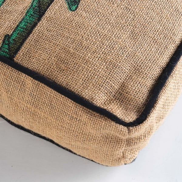 Zelený/hnědý polštář na sezení Balinesia – douceur d'intérieur-image-1