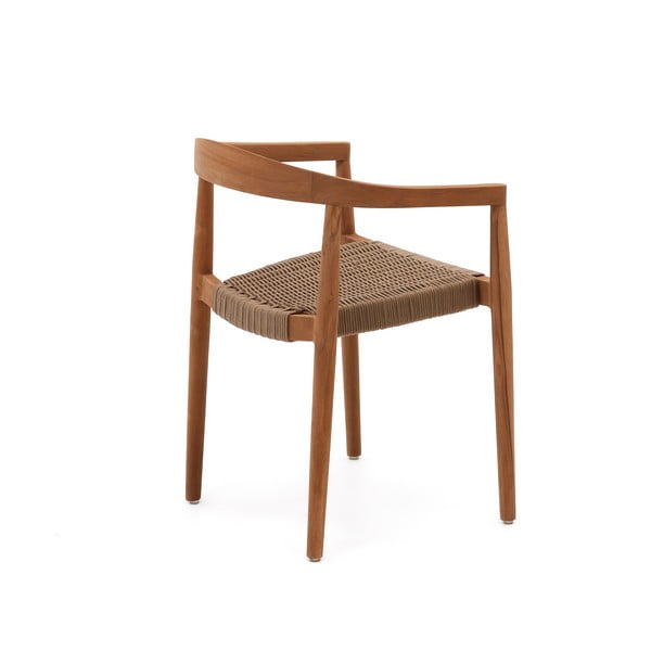 Dřevěné zahradní židle v sadě 4 ks v přírodní barvě Ydalia – Kave Home-image-3