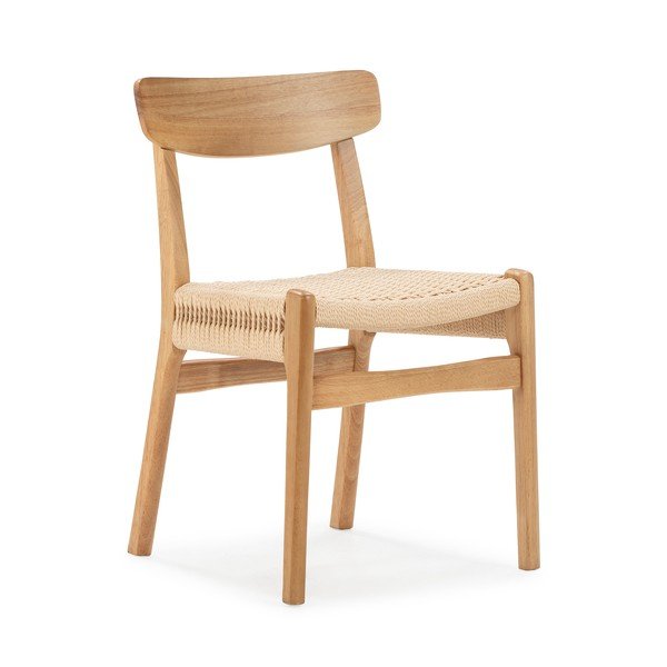 Jídelní židle v sadě 2 ks z kaučukového dřeva v přírodní barvě Biel – MOME