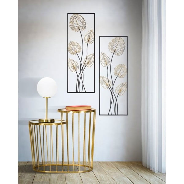 Kovová závěsná dekorace se vzorem listů Mauro Ferretti Luxy -B-, 31 x 90 cm-image-1