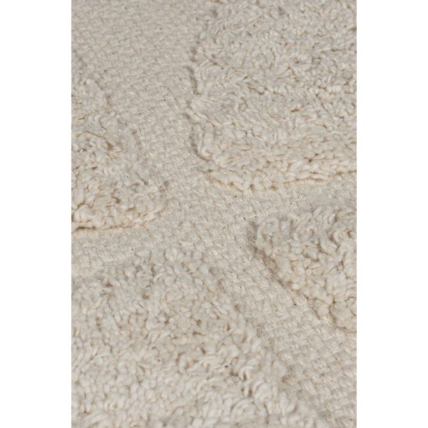 Krémový ručně tkaný bavlněný koberec 80x150 cm Ada Arch Geo – Flair Rugs-image-2