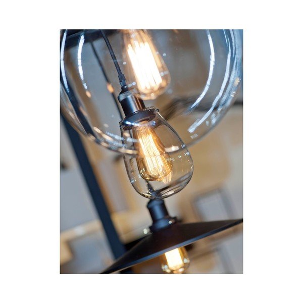 Černé závěsné svítidlo se skleněným stínidlem ø 30 cm Warsaw – it's about RoMi-image-2