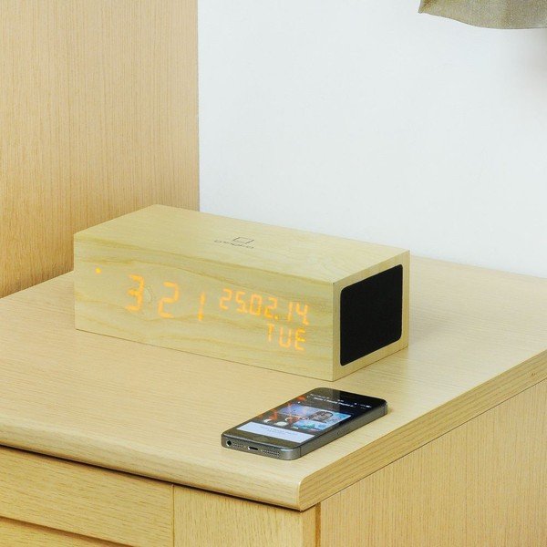 Reproduktor Oak Click Clock s oranžovým LED budíkem-image-4