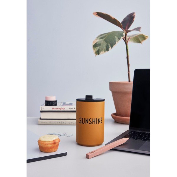 Hořčicový cestovní hrnek Design Letters Sunshine, 350 ml-image-1