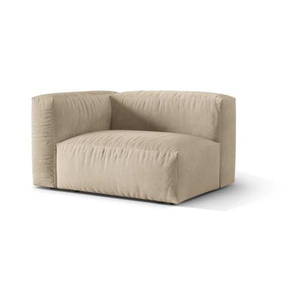 Béžový sametový modul pohovky (levý roh) Martina – Micadoni -image-1